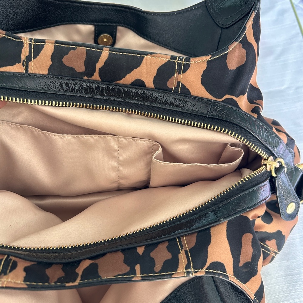 RARE FIND - Coach Madison Ocelot Leopard-Print Shoulder Bag in Brown and Black - Picture 13 of 16